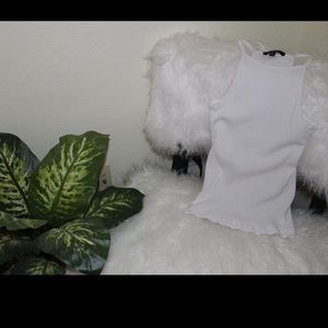 COPY - Simple White High Neck Tank